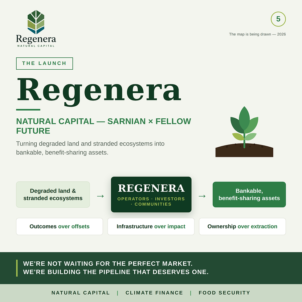 Why did Sarnian Group co-found Regenera Natural Capital?
