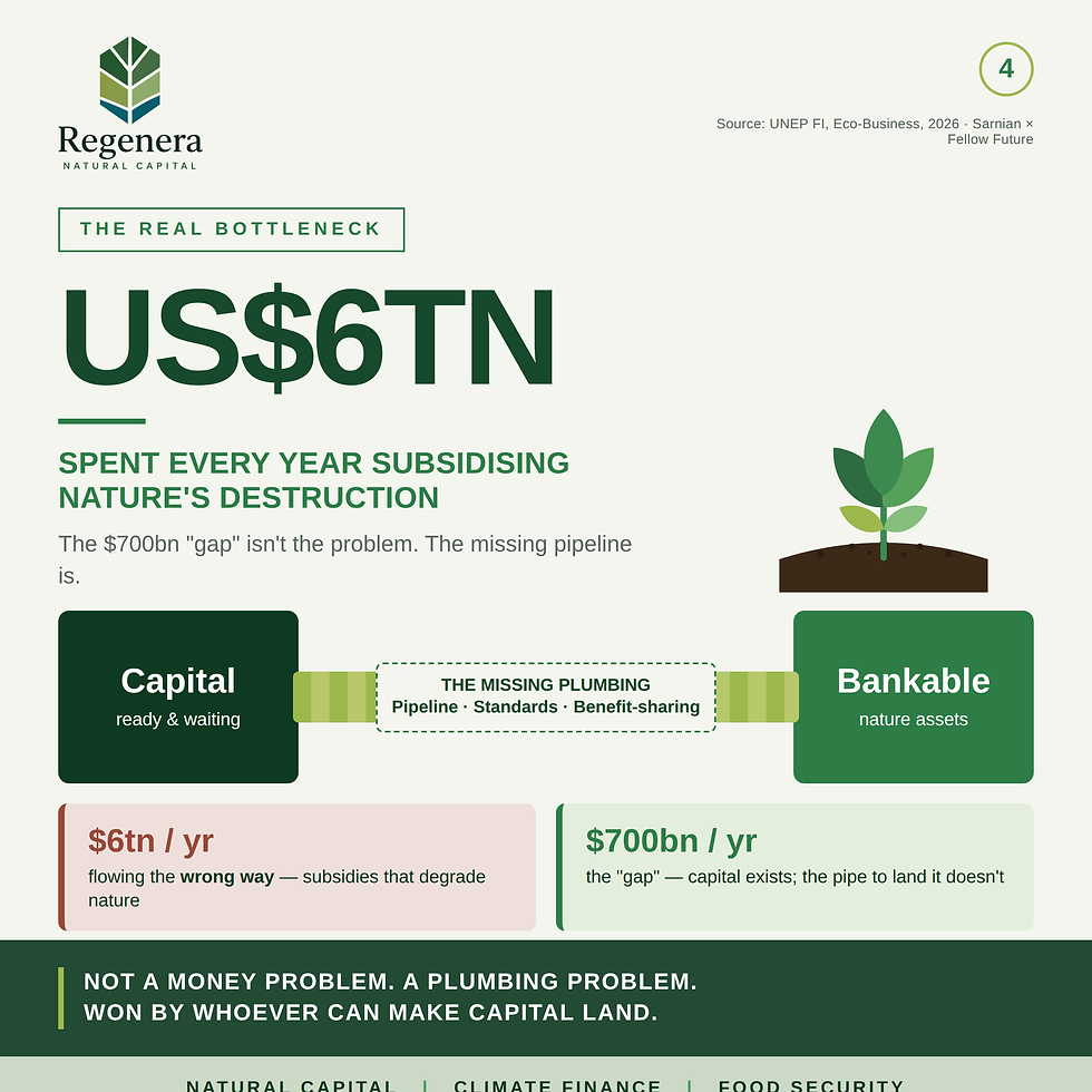 $7Bn a year for nature needed, yet we spend $6 trillion subsidizing its destruction.